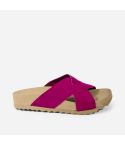 Sandalia Puro Cuero 1001 - Fucsia