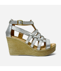 Sandalia Puro Cuero 1026 Plata