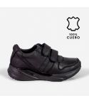 zapatilla  Puro Cuero  1057 B -  Negro
