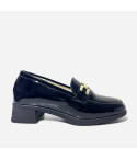 Mocasín Puro Cuero 1067 Negro Charol