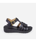 Sandalia Puro Cuero 1085 - Negro