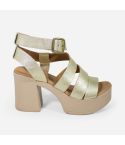 Sandalia Puro Cuero  1020 - Dorado