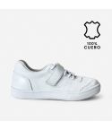Zapatilla Puro Cuero 1104B - Blanco 