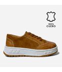Zapatilla Puro Cuero 1125 Caramelo