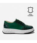 Zapatilla Puro Cuero 1125 Verde