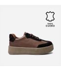 Zapatilla Puro Cuero 1165 Marrón