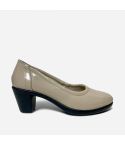 Zapato Puro Cuero 1166 Hueso Charol