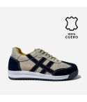 Zapatilla Puro Cuero 1167 Beige/Negro