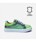 Zapatilla Puro Cuero 1172 Verde