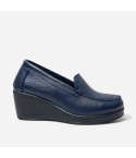 Mocasín Puro Cuero 1178 Azul