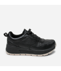 Zapatilla Escolar Puro Cuero 1102-NEG