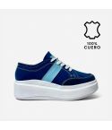 Zapatilla Puro Cuero 508 Azul