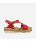 Sandalia Puro Cuero 608 - ROJO