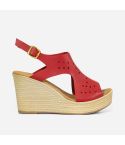Sandalia Puro Cuero 623 - ROJO