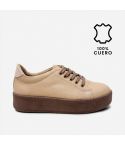 Zapatilla Puro Cuero 656 Maiz