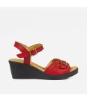 Sandalia Puro Cuero 751 - ROJO