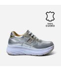 Zapatilla Puro Cuero 785 Plata