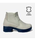Botin Puro Cuero 790 Hueso PU