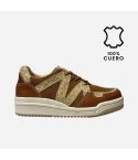 Zapatilla de Puro Cuero 800 Caramelo