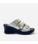 Sandalia Puro Cuero 839 Plata