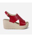 Sandalia Puro Cuero 848 Rojo