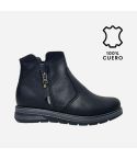 Botín Puro Cuero Modelo 1200 Negro