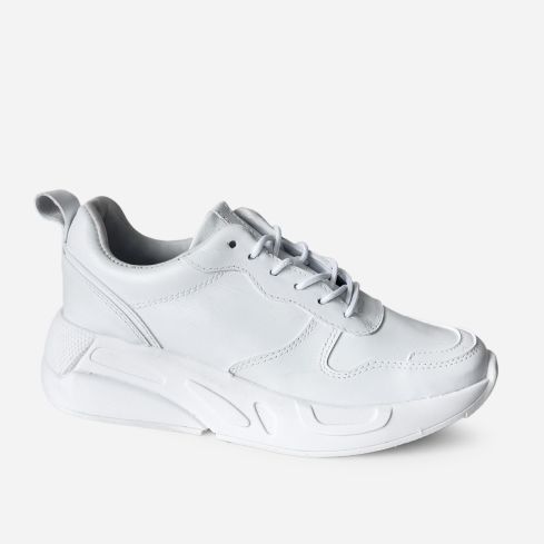 zapatilla  Puro Cuero  1102 -  Blanco