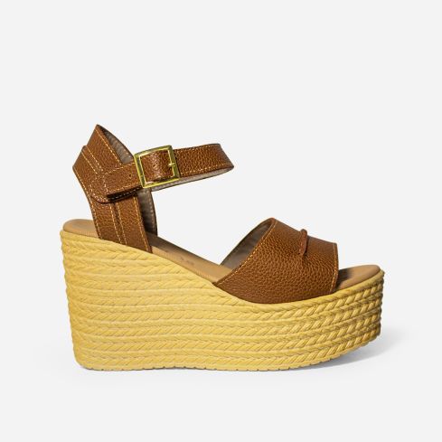 Sandalia Puro Cuero 370 - Caramelo