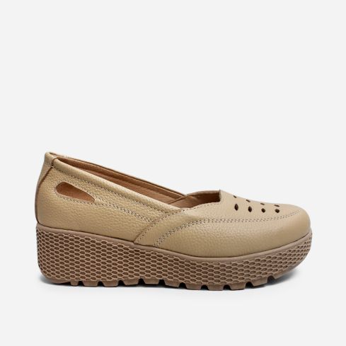 Zapato Puro Cuero 1010 Natural