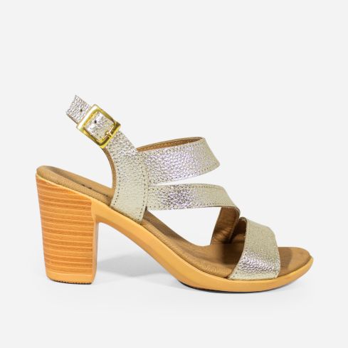 Sandalia Puro Cuero 1025 - Dorado