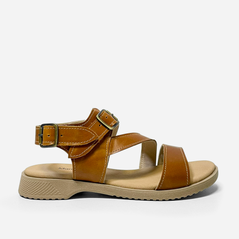 Sandalia Puro Cuero 1031 Caramelo