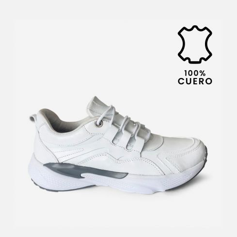 zapatilla  Puro Cuero  1049 -  Blanco