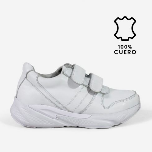 zapatilla  Puro Cuero  1057 -  Blanco