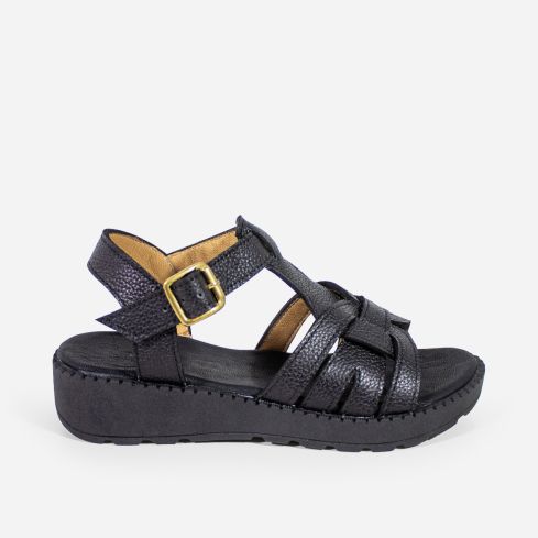 Sandalia Puro Cuero 1085 - Negro
