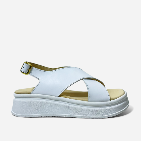 Sandalia Puro Cuero 1095 Blanco