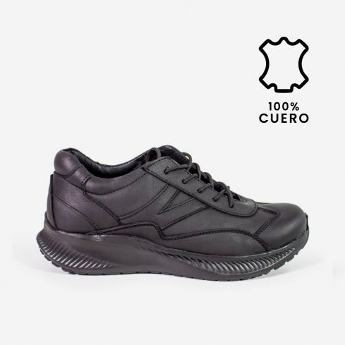 zapatilla  Puro Cuero  425 -  Negro