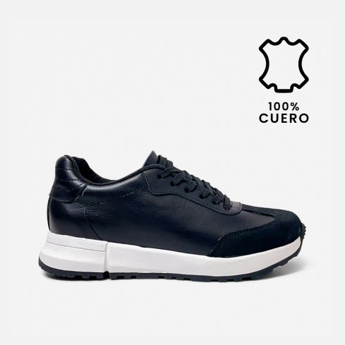 Zapatilla Puro Cuero 1165 Negro