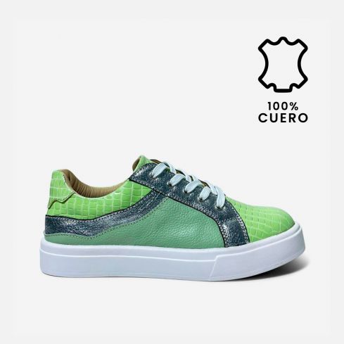 Zapatilla Puro Cuero 1172 Verde