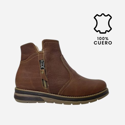 Botines de Puro Cuero Modelo 1200 Marrón