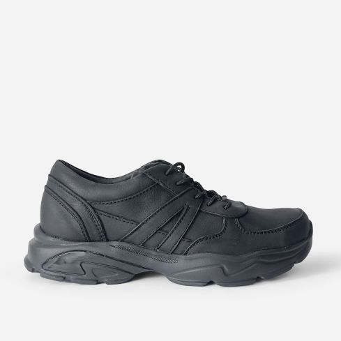 zapatilla  Puro Cuero 787 -  Negro
