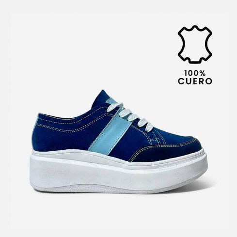 Zapatilla Puro Cuero 508 Azul