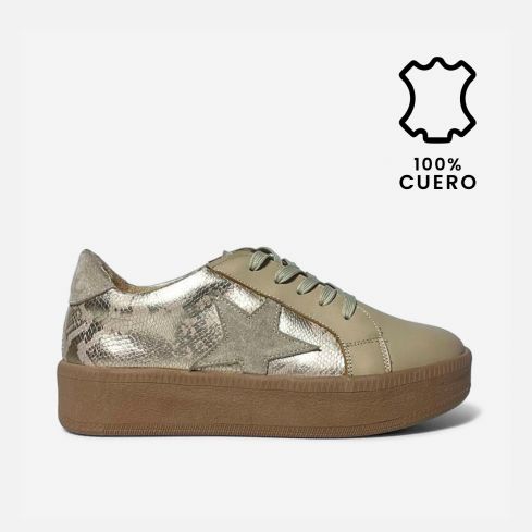 Zapatilla Puro Cuero 656 Pitón