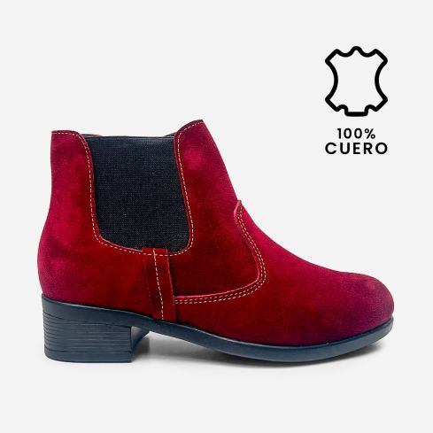 Botin Puro Cuero 732 Vino