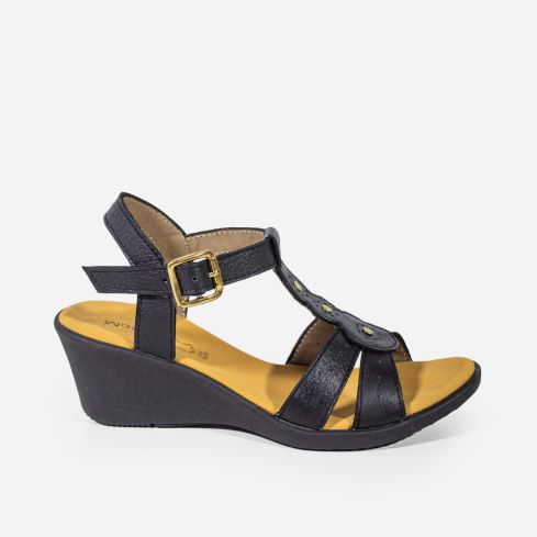 Sandalia Puro Cuero 745 - Negro