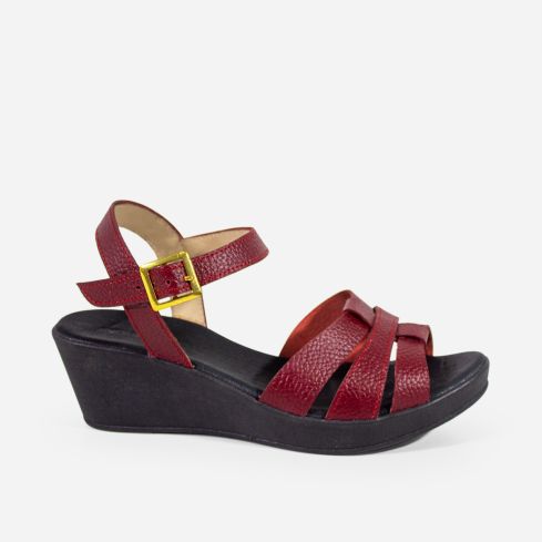 Sandalia Puro Cuero 766 -  Rojo