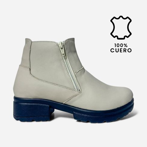 Botin Puro Cuero 790 Hueso PU