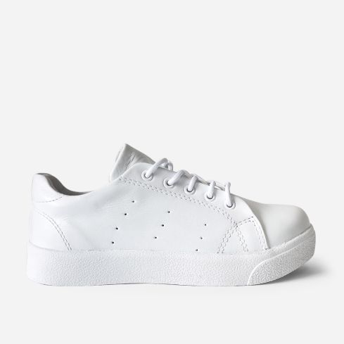 zapatilla  Puro Cuero 1042  -  Blanco
