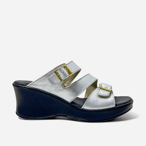 Sandalia Puro Cuero 839 Plata