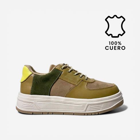 Zapatilla Puro Cuero 841 Natural