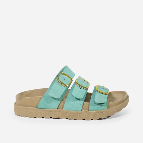 Sandalia Puro Cuero 859 -  Verde Menta